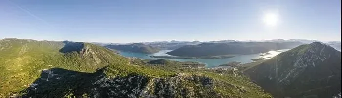 Framed Print : Aerial panorama drone shot of City Wall of Ston in Mali Ston near Dubrovnik in Croatia summer sunrise Framed Print : Aerial panorama drone shot of City Wall of Ston in Mali Ston near Dubrovnik in Croatia summer sunrise