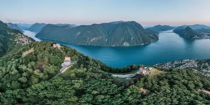 Framed Print : Aerial panorama drone view of lugano lake, monte bre, salvatore and Lugano city in switzerland Framed Print : Aerial panorama drone view of lugano lake, monte bre, salvatore and Lugano city in switzerland