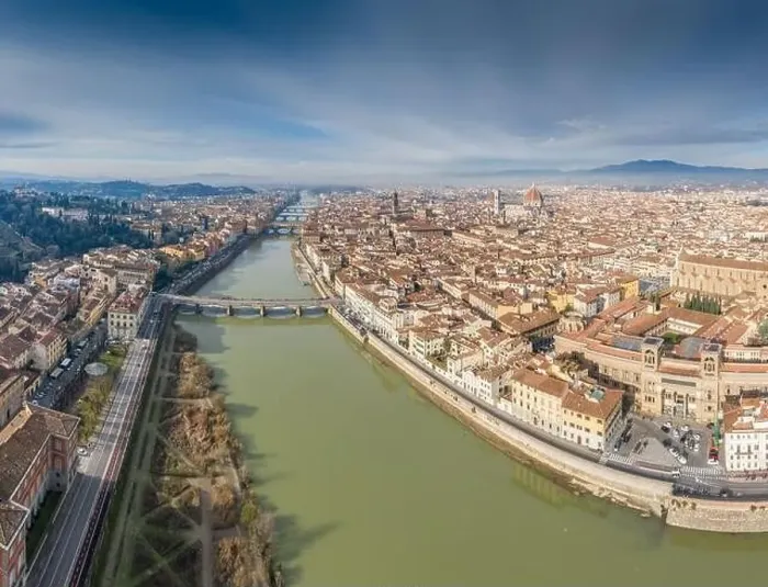 Framed Print : Aerial panorama of Florence at sunrise Framed Print : Aerial panorama of Florence at sunrise
