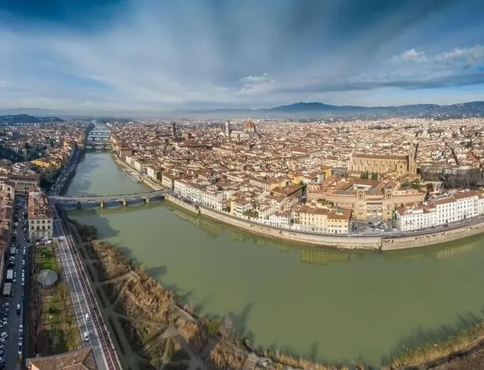 Framed Print : Aerial panorama of Florence at sunrise Framed Print : Aerial panorama of Florence at sunrise