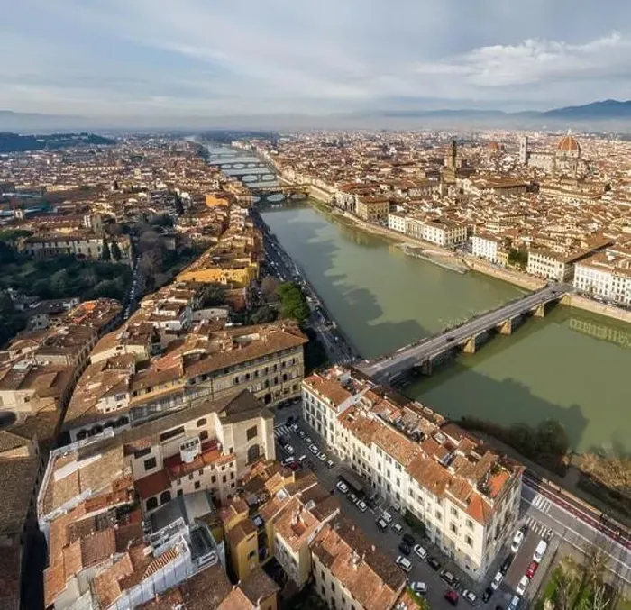 Framed Print : Aerial panorama of Florence at sunrise Framed Print : Aerial panorama of Florence at sunrise