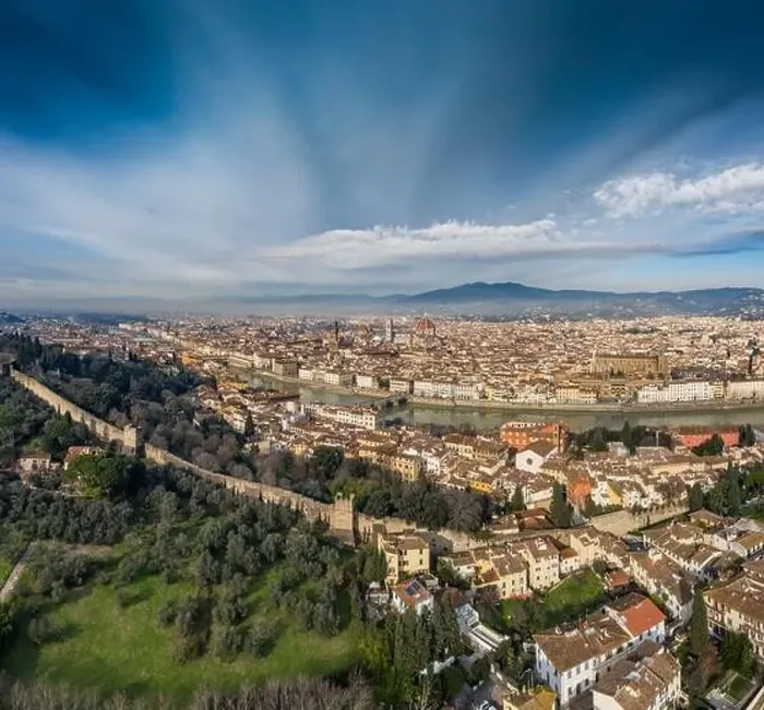 Framed Print : Aerial panorama of Florence at sunrise Framed Print : Aerial panorama of Florence at sunrise