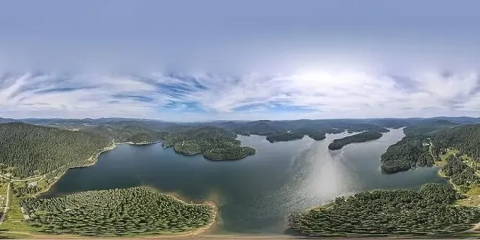 Framed Print : Aerial panorama of Golyam Beglik Reservoir, Pazardzhik Region, Bulgaria Framed Print : Aerial panorama of Golyam Beglik Reservoir, Pazardzhik Region, Bulgaria