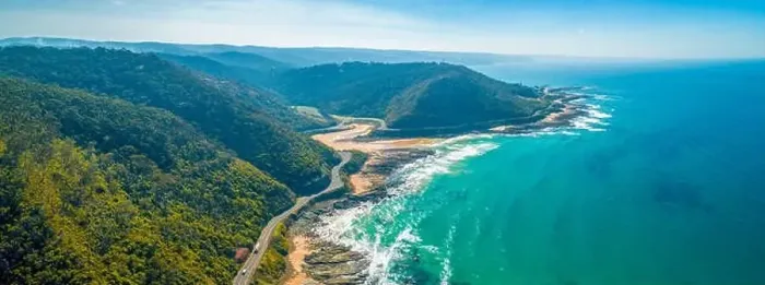 Framed Print : Aerial panorama of Great Ocean Road on bright sunny day Framed Print : Aerial panorama of Great Ocean Road on bright sunny day