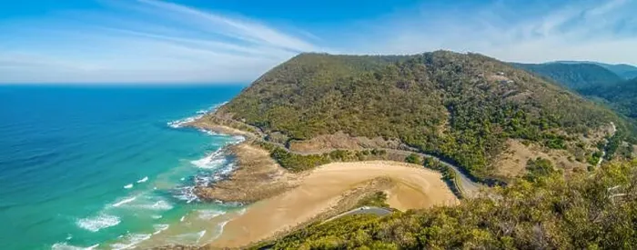 Framed Print : Aerial panorama of Great Ocean Road in Victoria, Australia