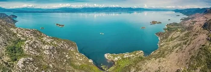 Framed Print : Aerial panorama of Lake Skadar Framed Print : Aerial panorama of Lake Skadar