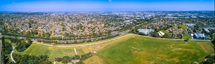 Framed Print : Aerial panorama of Mulgrave suburb in Melbourne, Australia on sunny day Framed Print : Aerial panorama of Mulgrave suburb in Melbourne, Australia on sunny day