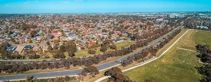 Framed Print : Aerial panorama of Mulgrave suburb and Wellington road on bright sunny day in Melbourne, Australia Framed Print : Aerial panorama of Mulgrave suburb and Wellington road on bright sunny day in Melbourne, Australia
