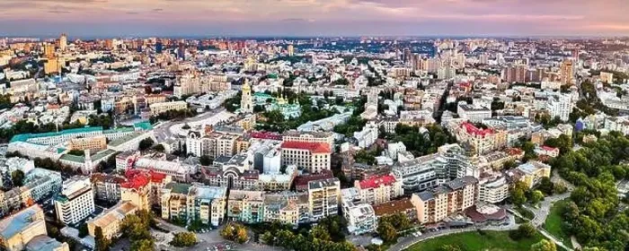 Framed Print : Aerial panorama of Old Kiev in Ukraine Framed Print : Aerial panorama of Old Kiev in Ukraine