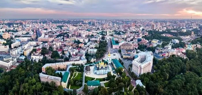 Framed Print : Aerial panorama of Old Kiev, Ukraine Framed Print : Aerial panorama of Old Kiev, Ukraine