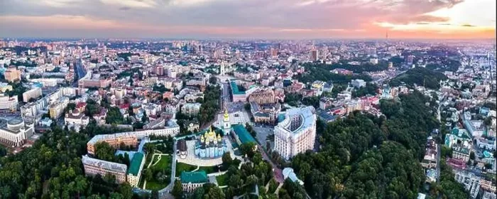Framed Print : Aerial panorama of Old Kyiv in Ukraine Framed Print : Aerial panorama of Old Kyiv in Ukraine