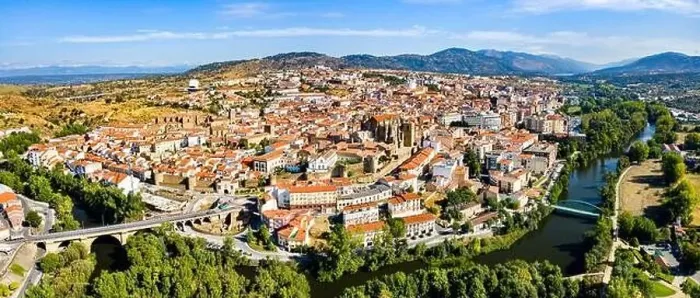 Framed Print : Aerial panorama of Plasencia in Spain Framed Print : Aerial panorama of Plasencia in Spain