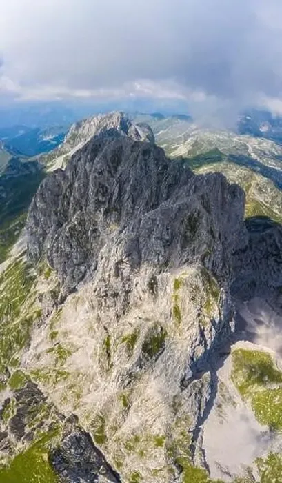 Framed Print : Aerial panorama of the Presolana mountain from above in summer Framed Print : Aerial panorama of the Presolana mountain from above in summer