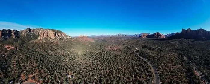 Framed Print : Aerial Panorama of Sedona, Arizona Framed Print : Aerial Panorama of Sedona, Arizona