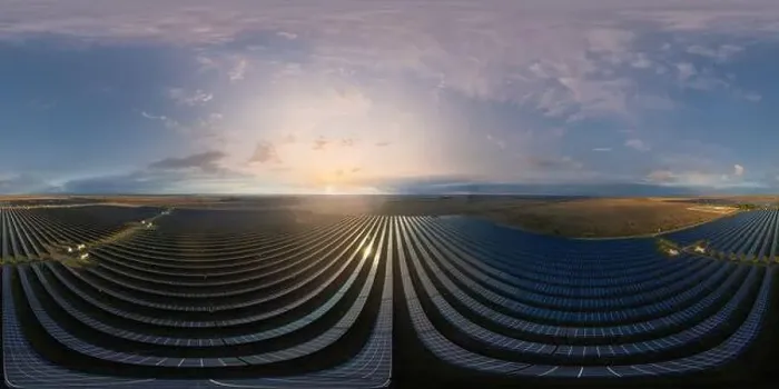 Framed Print : Aerial panorama over solar panels power plant Framed Print : Aerial panorama over solar panels power plant