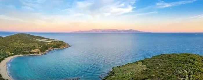 Framed Print : Aerial panorama of summer seascape of Mediterranean sea. Green hills of Peloponnese peninsula, Greece, Europe Framed Print : Aerial panorama of summer seascape of Mediterranean sea. Green hills of Peloponnese peninsula, Greece, Europe