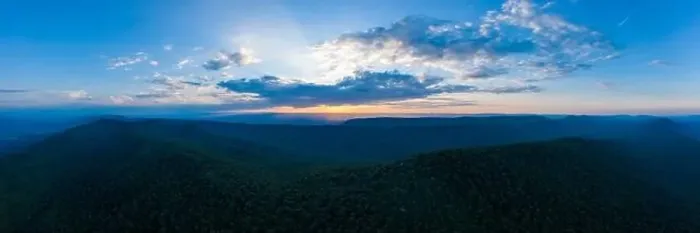Framed Print : An aerial panorama of sunset as seen from above Duncan Knob - Massanutten Range - George Washington National Forest Framed Print : An aerial panorama of sunset as seen from above Duncan Knob - Massanutten Range - George Washington National Forest