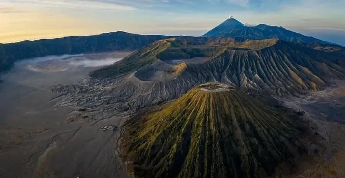 Framed Print : aerial panorama view of mount bromo in indonesia Framed Print : aerial panorama view of mount bromo in indonesia