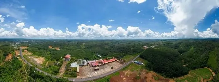 Framed Print : Aerial panorama view of National Route 14 in Binh Phuoc province Framed Print : Aerial panorama view of National Route 14 in Binh Phuoc province