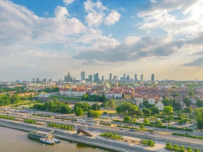 Framed Print : Aerial panorama of Warsaw, Poland over the Vistual river and City center in a distance Old town Framed Print : Aerial panorama of Warsaw, Poland over the Vistual river and City center in a distance Old town