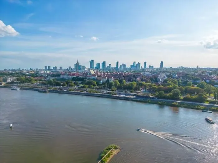 Framed Print : Aerial panorama of Warsaw, Poland over the Vistual river and City center in a distance Old town Framed Print : Aerial panorama of Warsaw, Poland over the Vistual river and City center in a distance Old town