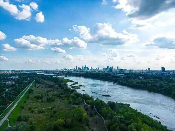 Framed Print : Aerial panorama of Warsaw, Poland over the Vistual river and City center in a distance Old town Framed Print : Aerial panorama of Warsaw, Poland over the Vistual river and City center in a distance Old town
