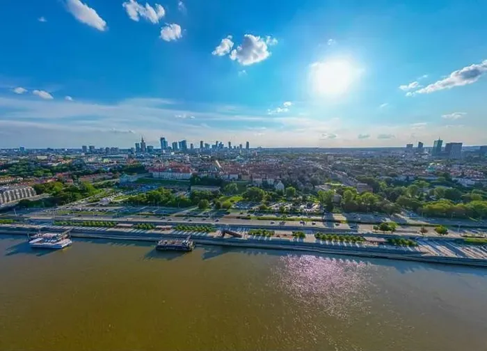Framed Print : Aerial panorama of Warsaw, Poland over the Vistual river and City center in a distance Old town Framed Print : Aerial panorama of Warsaw, Poland over the Vistual river and City center in a distance Old town