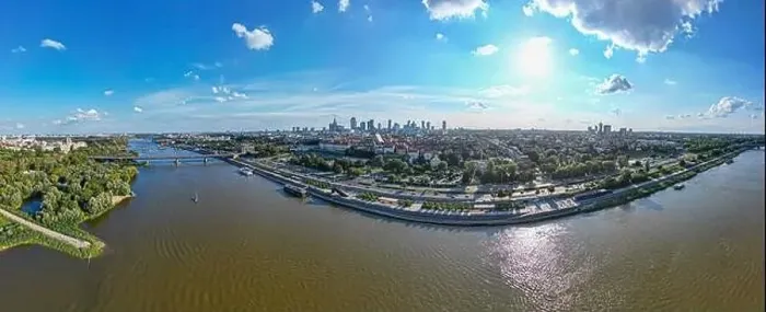 Framed Print : Aerial panorama of Warsaw, Poland over the Vistual river and City center in a distance Old town Framed Print : Aerial panorama of Warsaw, Poland over the Vistual river and City center in a distance Old town