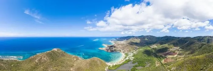 Framed Print : Aerial panoramic by drone of Carlisle Bay Beach Framed Print : Aerial panoramic by drone of Carlisle Bay Beach