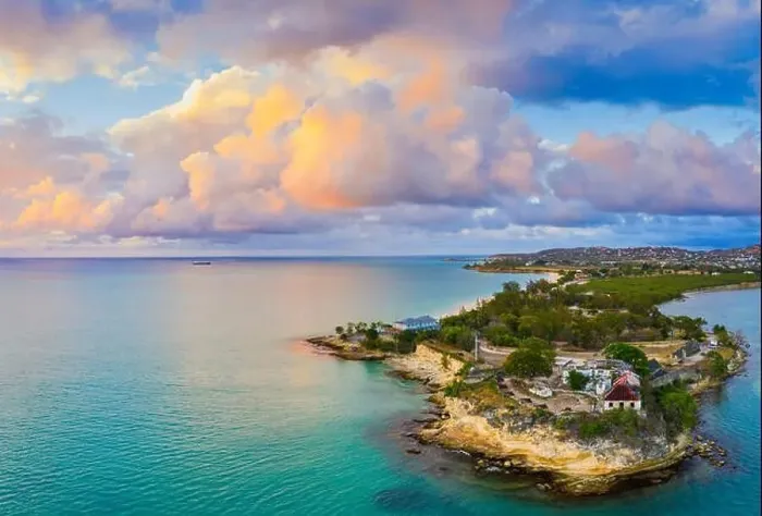 Framed Print : Aerial panoramic by drone of Fort James, St. John's, Antigua, Leeward Islands, West Indies, Caribbean, Central America Framed Print : Aerial panoramic by drone of Fort James, St. John's, Antigua, Leeward Islands, West Indies, Caribbean, Central America