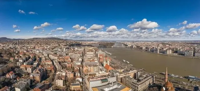 Framed Print : Aerial panoramic drone shot of Hungarian Parliament with clouds in Budapest Winter morning Framed Print : Aerial panoramic drone shot of Hungarian Parliament with clouds in Budapest Winter morning