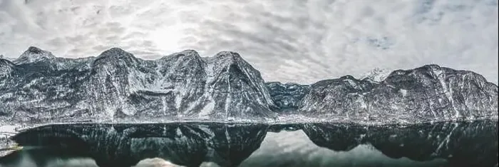 Framed Print : Aerial panoramic drone shot of snow mountains around Lahn Framed Print : Aerial panoramic drone shot of snow mountains around Lahn