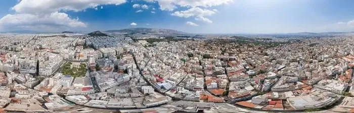 Framed Print : Aerial panoramic drone shot of west Athens with Lycabettus hill, Garden Byzantine, war musuem Framed Print : Aerial panoramic drone shot of west Athens with Lycabettus hill, Garden Byzantine, war musuem