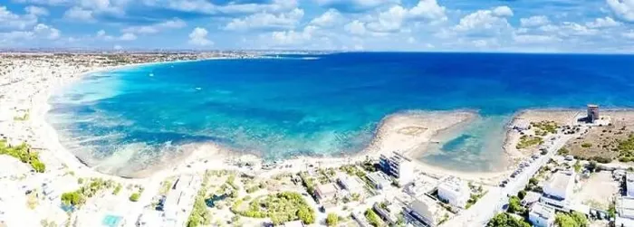 Framed Print : Aerial panoramic of famous sea resort Torre Lapillo in summer, Porto Cesareo, Lecce province, Salento, Apulia, Italy Framed Print : Aerial panoramic of famous sea resort Torre Lapillo in summer, Porto Cesareo, Lecce province, Salento, Apulia, Italy