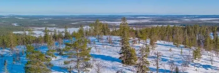 Framed Print : Aerial panoramic landscape in Lapland, Finland Framed Print : Aerial panoramic landscape in Lapland, Finland