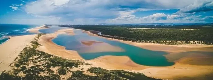 Framed Print : Aerial panoramic landscape of Snowy River Estuary. Marlo, Victoria, Australia Framed Print : Aerial panoramic landscape of Snowy River Estuary. Marlo, Victoria, Australia
