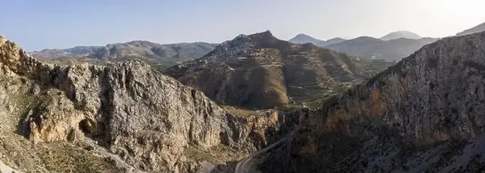 Framed Print : Aerial panoramic landscape view of Kourtaliotiko Gorge, Crete, Greece Framed Print : Aerial panoramic landscape view of Kourtaliotiko Gorge, Crete, Greece