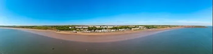 Framed Print : Aerial panoramic photo of the seaside village of Filey in the UK showing a wide view image of the sea front Framed Print : Aerial panoramic photo of the seaside village of Filey in the UK showing a wide view image of the sea front