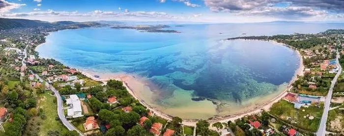 Framed Print : Aerial panoramic scenic view of azure blue lagoon and paradise bay with majestic patterns on a sea shelf Framed Print : Aerial panoramic scenic view of azure blue lagoon and paradise bay with majestic patterns on a sea shelf