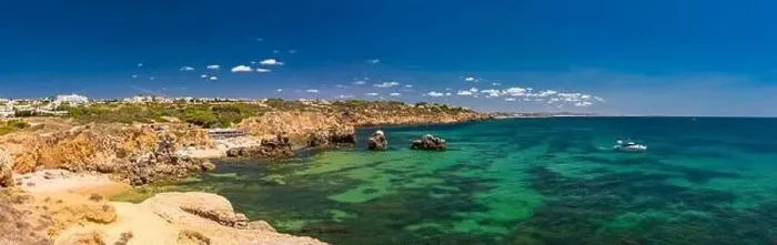 Framed Print : Aerial panoramic view of amazing Praia dos Paradinha beach, Albufeira, Algarve, Portugal Framed Print : Aerial panoramic view of amazing Praia dos Paradinha beach, Albufeira, Algarve, Portugal