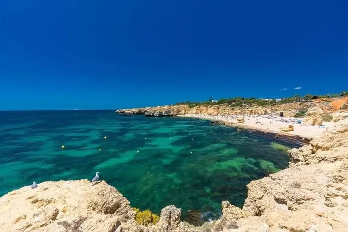 Framed Print : Aerial panoramic view of amazing Praia dos Paradinha beach, Albufeira, Algarve, Portugal Framed Print : Aerial panoramic view of amazing Praia dos Paradinha beach, Albufeira, Algarve, Portugal