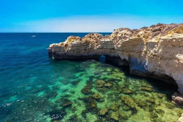 Framed Print : Aerial panoramic view of amazing Praia dos Paradinha beach, Albufeira, Algarve, Portugal Framed Print : Aerial panoramic view of amazing Praia dos Paradinha beach, Albufeira, Algarve, Portugal
