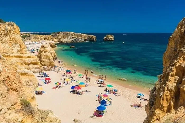 Framed Print : Aerial panoramic view of amazing Praia dos Paradinha beach, Albufeira, Algarve, Portugal Framed Print : Aerial panoramic view of amazing Praia dos Paradinha beach, Albufeira, Algarve, Portugal