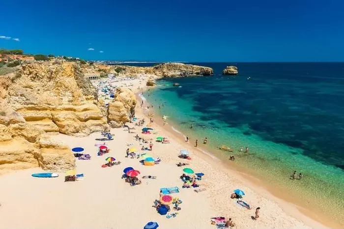 Framed Print : Aerial panoramic view of amazing Praia dos Paradinha beach, Albufeira, Algarve, Portugal Framed Print : Aerial panoramic view of amazing Praia dos Paradinha beach, Albufeira, Algarve, Portugal