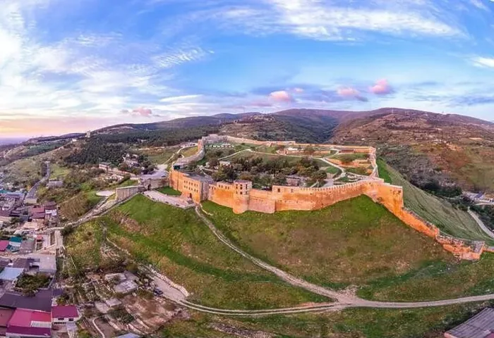 Framed Print : Aerial panoramic view of the ancient citadel Naryn-Kala Framed Print : Aerial panoramic view of the ancient citadel Naryn-Kala