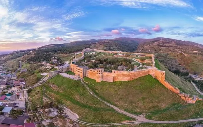 Framed Print : Aerial panoramic view of the ancient citadel Naryn-Kala Framed Print : Aerial panoramic view of the ancient citadel Naryn-Kala