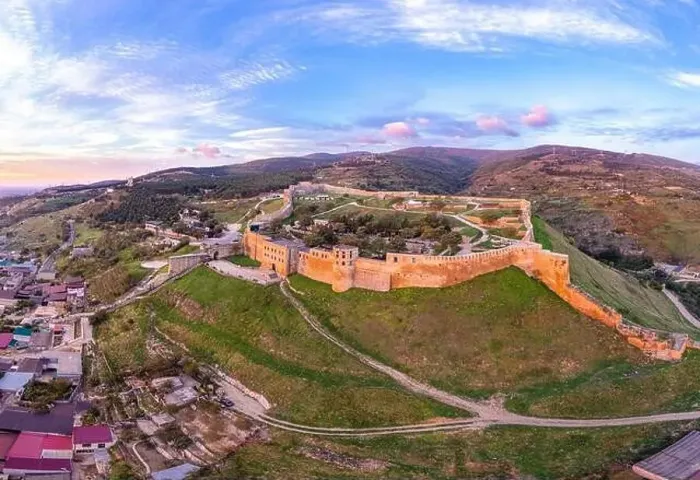 Framed Print : Aerial panoramic view of the ancient citadel Naryn-Kala Framed Print : Aerial panoramic view of the ancient citadel Naryn-Kala