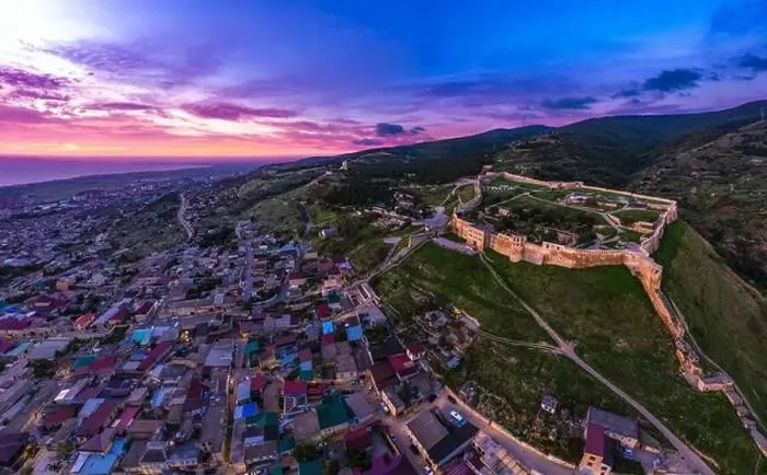 Framed Print : Aerial panoramic view of the ancient citadel of Naryn-Kala Framed Print : Aerial panoramic view of the ancient citadel of Naryn-Kala