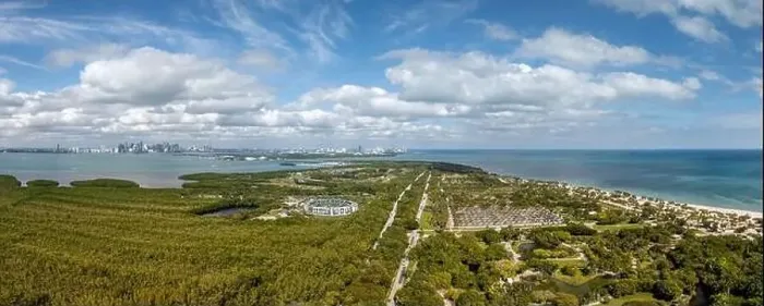 Framed Print : Aerial panoramic view of Key Biscayne, Miami, Florida, USA. January 4, 2024 Framed Print : Aerial panoramic view of Key Biscayne, Miami, Florida, USA. January 4, 2024