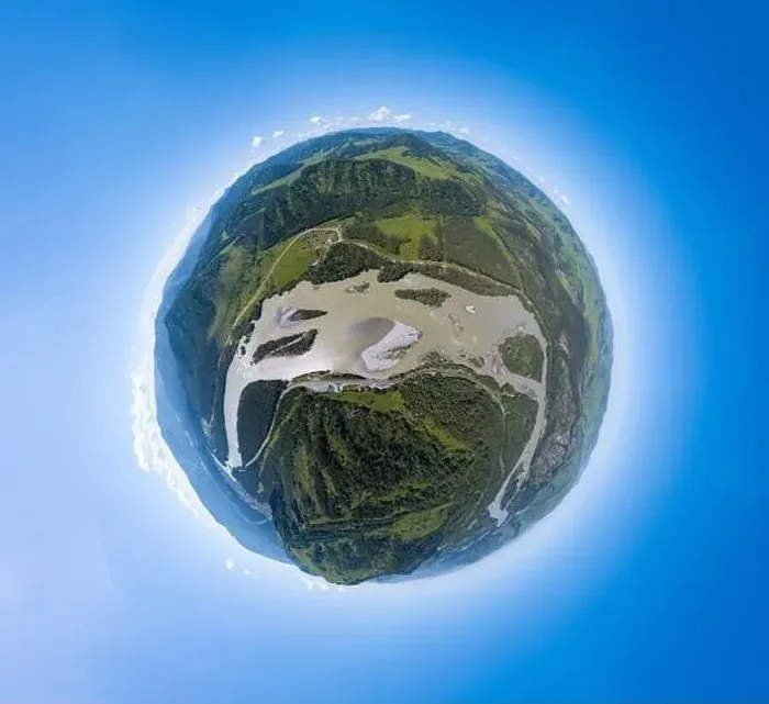 Framed Print : Aerial panoramic view of planet earth above river Katun in the Altai mountains with green trees Framed Print : Aerial panoramic view of planet earth above river Katun in the Altai mountains with green trees